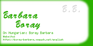 barbara boray business card